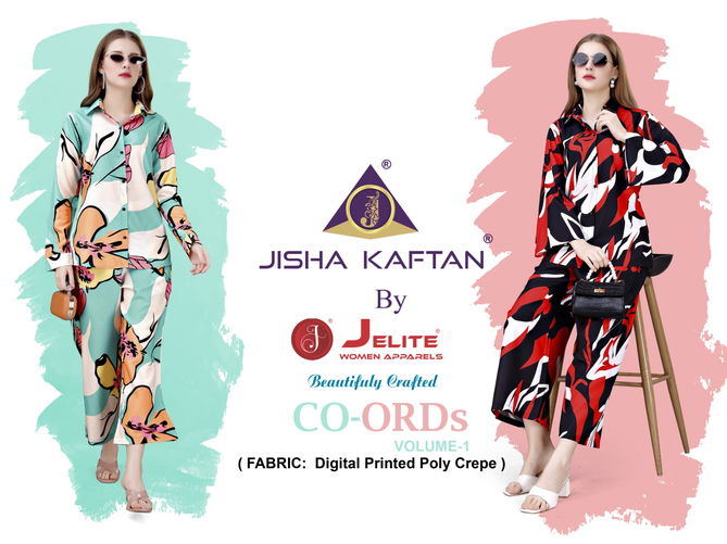 Jelite Cord Sets 1 Stylish Printed Poly Crape Co Ord Sets Catalog